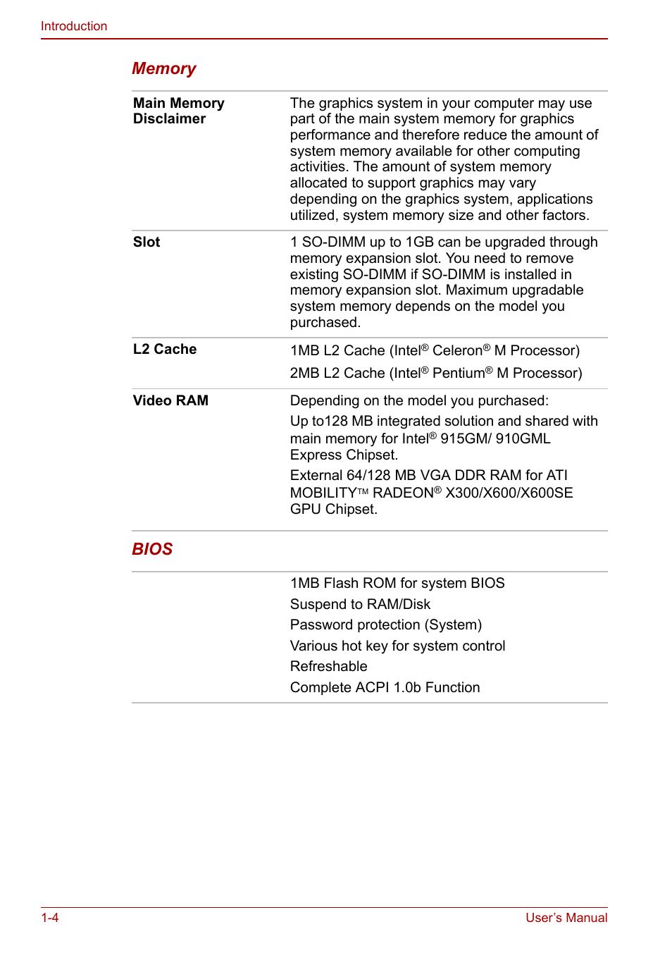 Toshiba Equium M40X User Manual | Page 30 / 170