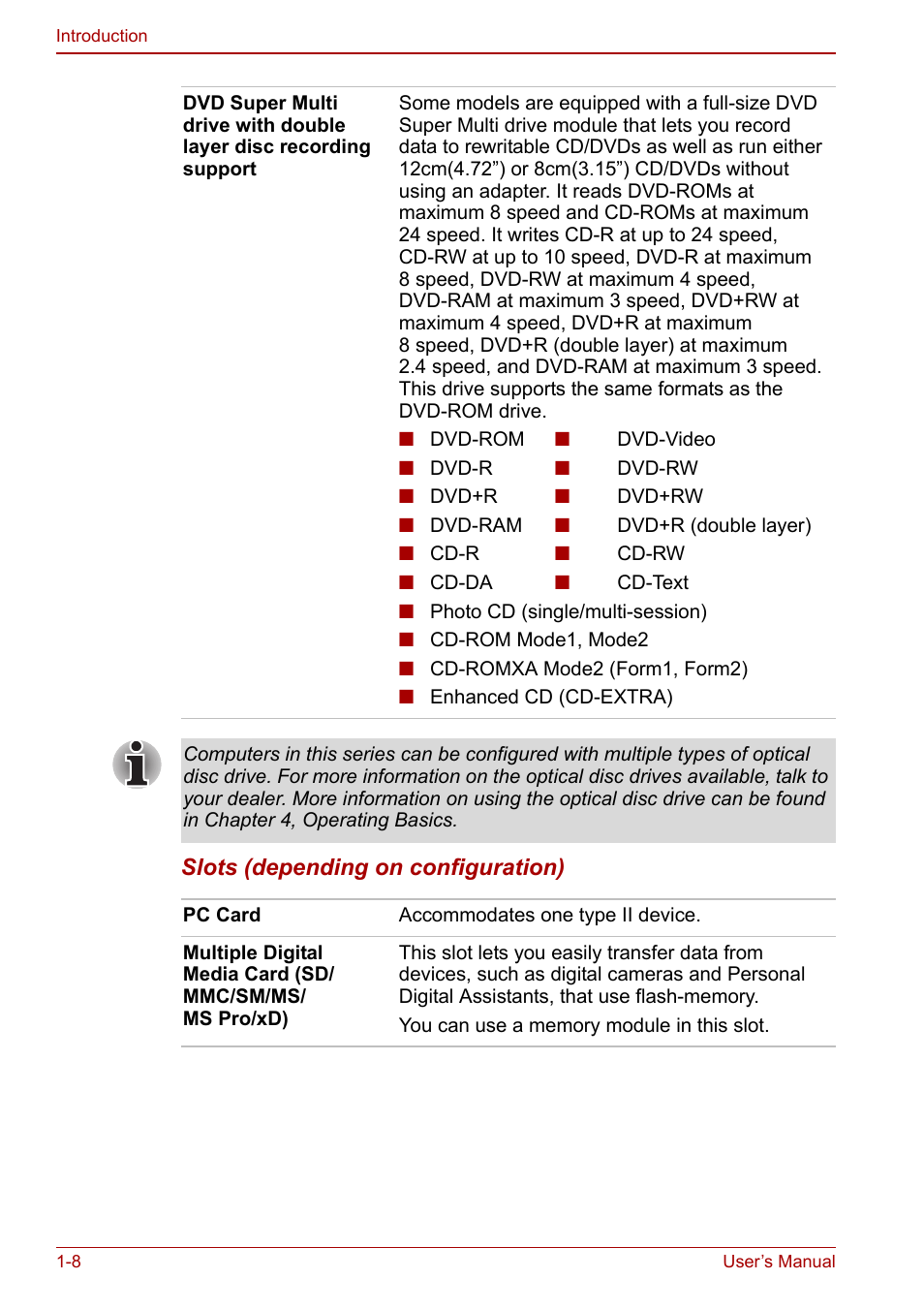 Toshiba Equium M40X User Manual | Page 34 / 170