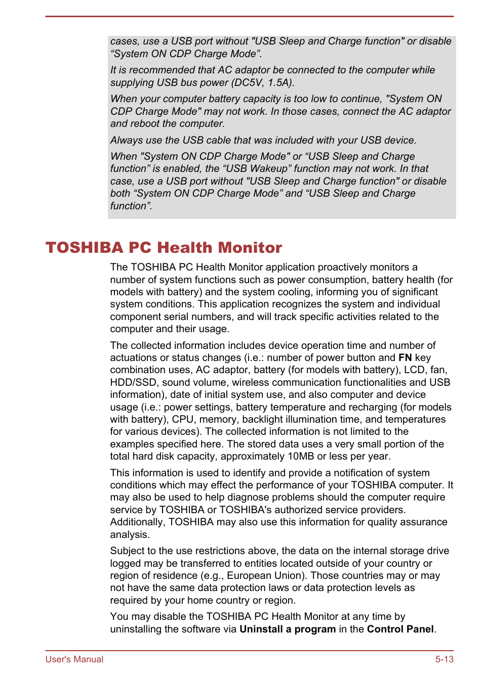 Toshiba pc health monitor, Toshiba pc health monitor -13 | Toshiba Satellite Pro A50-A User Manual | Page 123 / 169