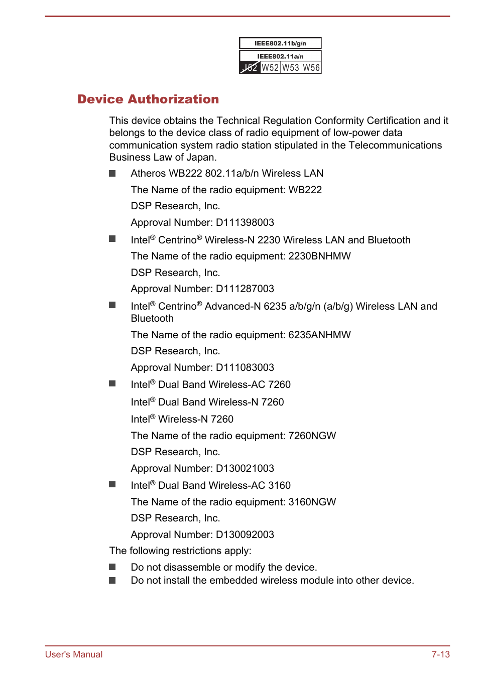 Device authorization | Toshiba Satellite Pro A50-A User Manual | Page 159 / 169