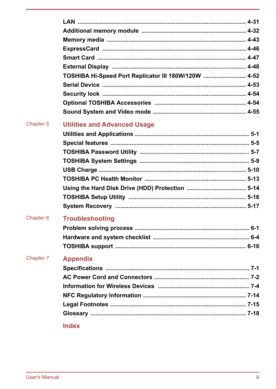 Toshiba Satellite Pro A50-A User Manual | Page 3 / 169