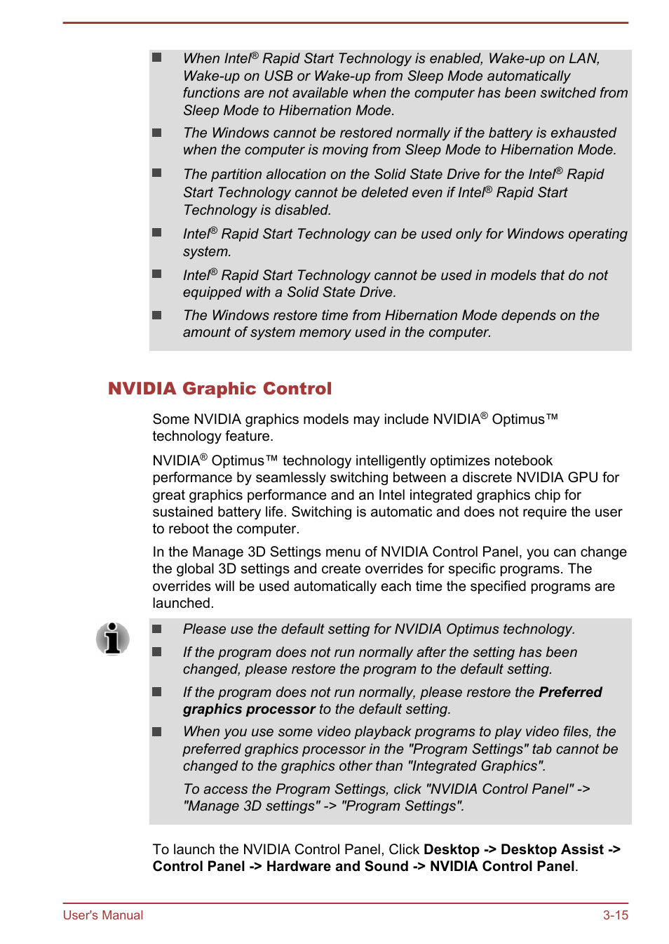 Nvidia graphic control | Toshiba Satellite Pro A50-A User Manual | Page 50 / 169