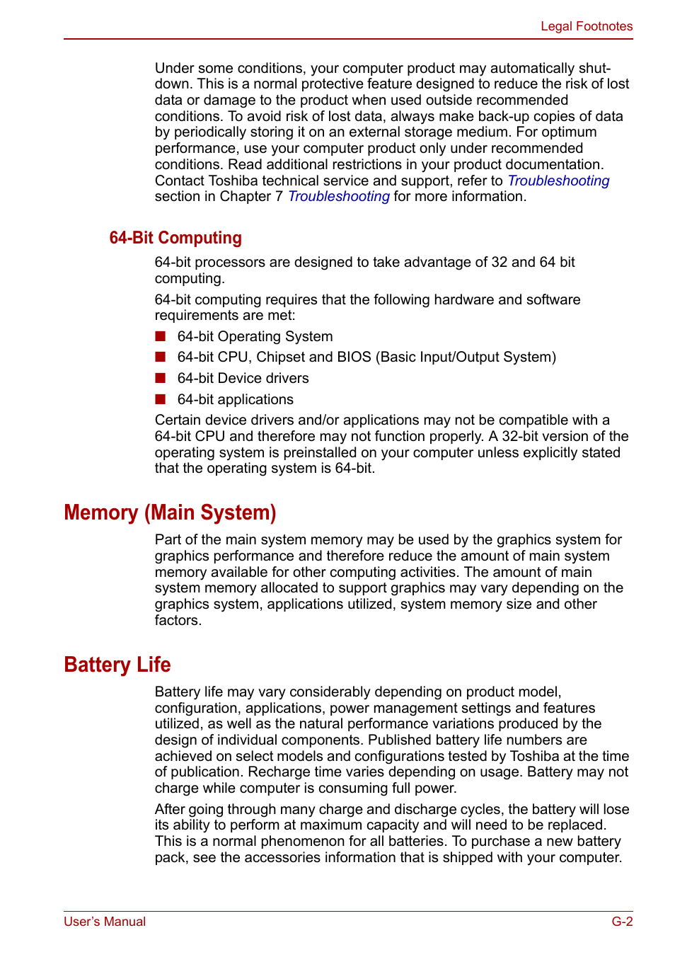 Battery life, Bit computing | Toshiba Libretto W100 User Manual | Page 109 / 117