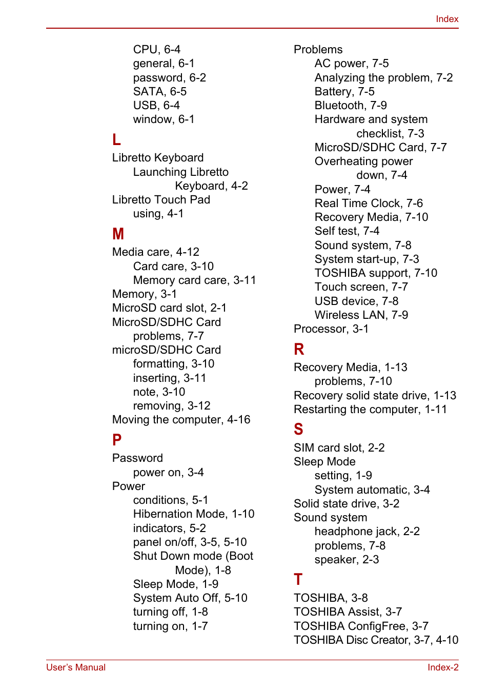 Toshiba Libretto W100 User Manual | Page 116 / 117