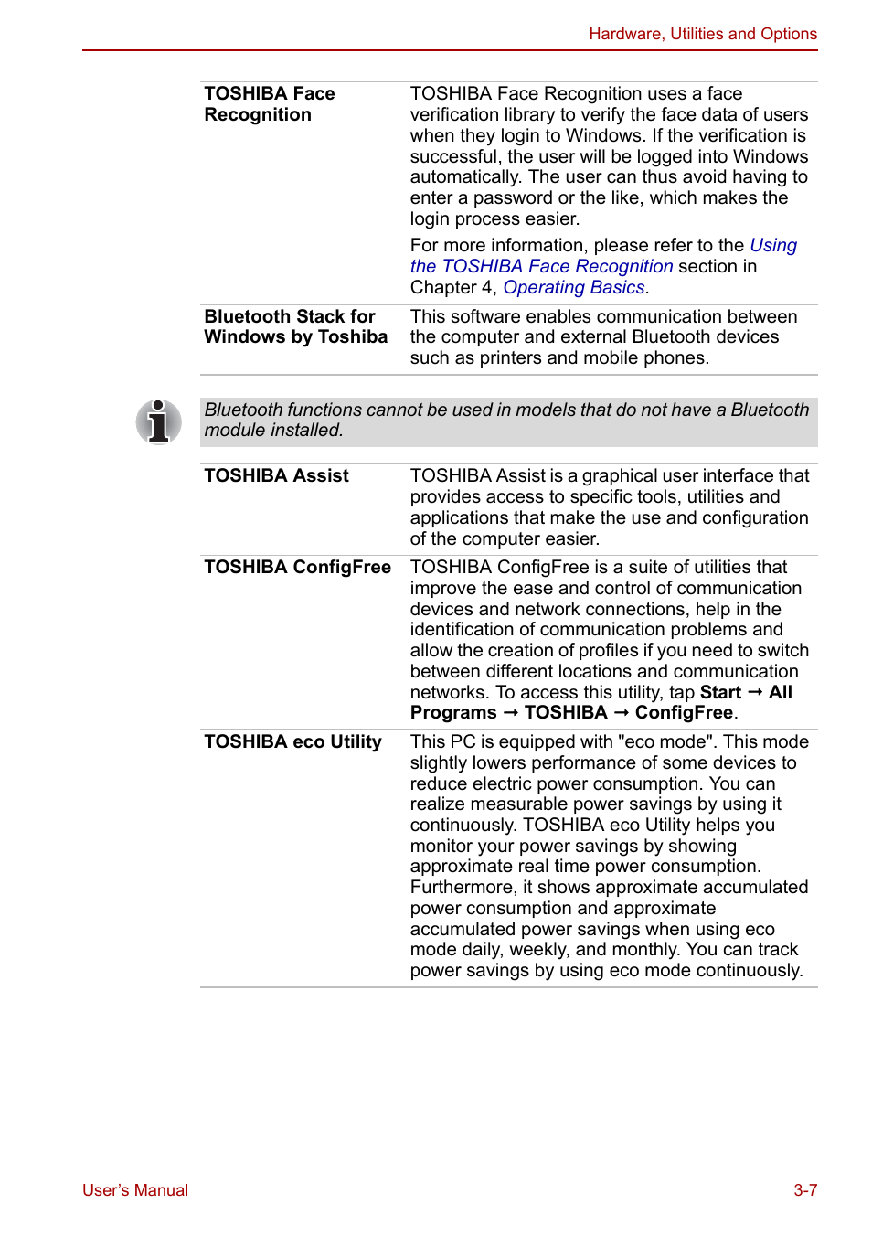 Toshiba Libretto W100 User Manual | Page 42 / 117