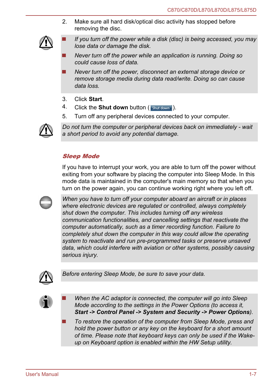 Toshiba Satellite C870-E User Manual | Page 23 / 152