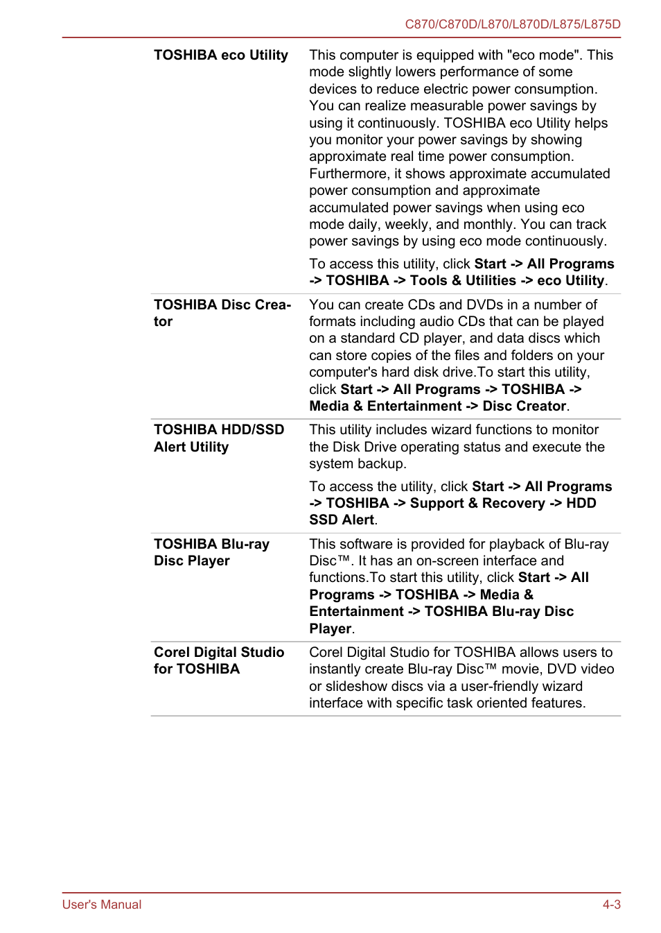 Toshiba Satellite C870-E User Manual | Page 86 / 152