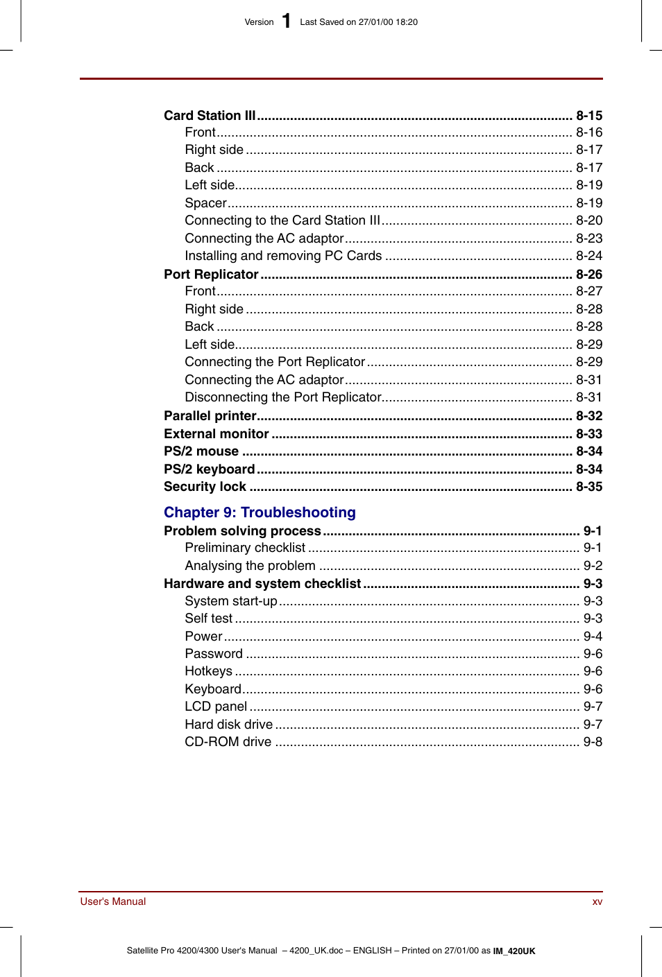 Toshiba Satellite Pro 4320 User Manual | Page 15 / 230