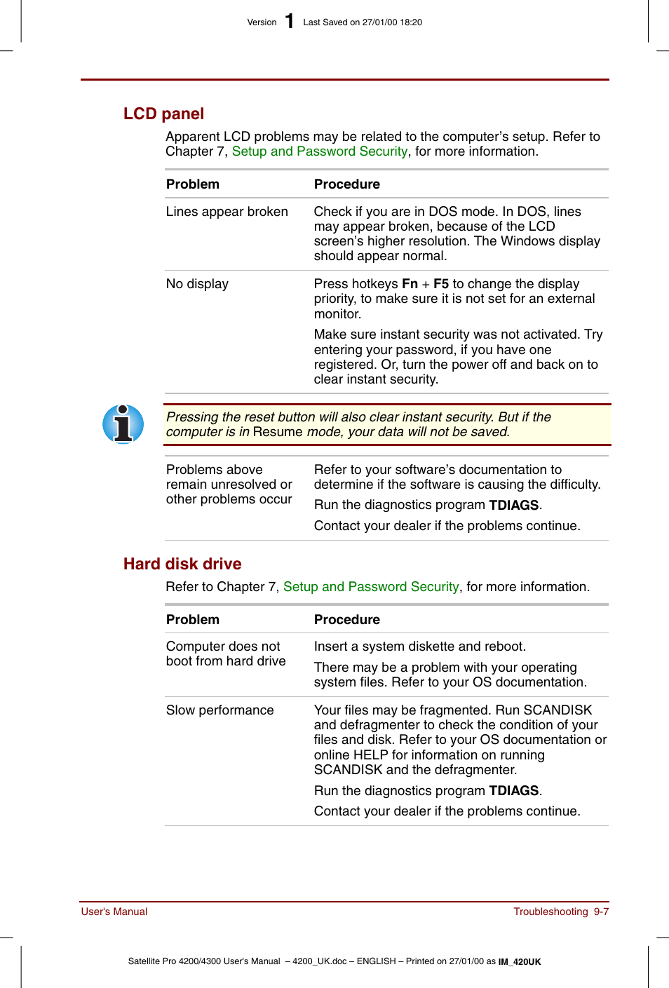 Lcd panel -7 hard disk drive -7, Lcd panel, Hard disk drive | Toshiba Satellite Pro 4320 User Manual | Page 155 / 230