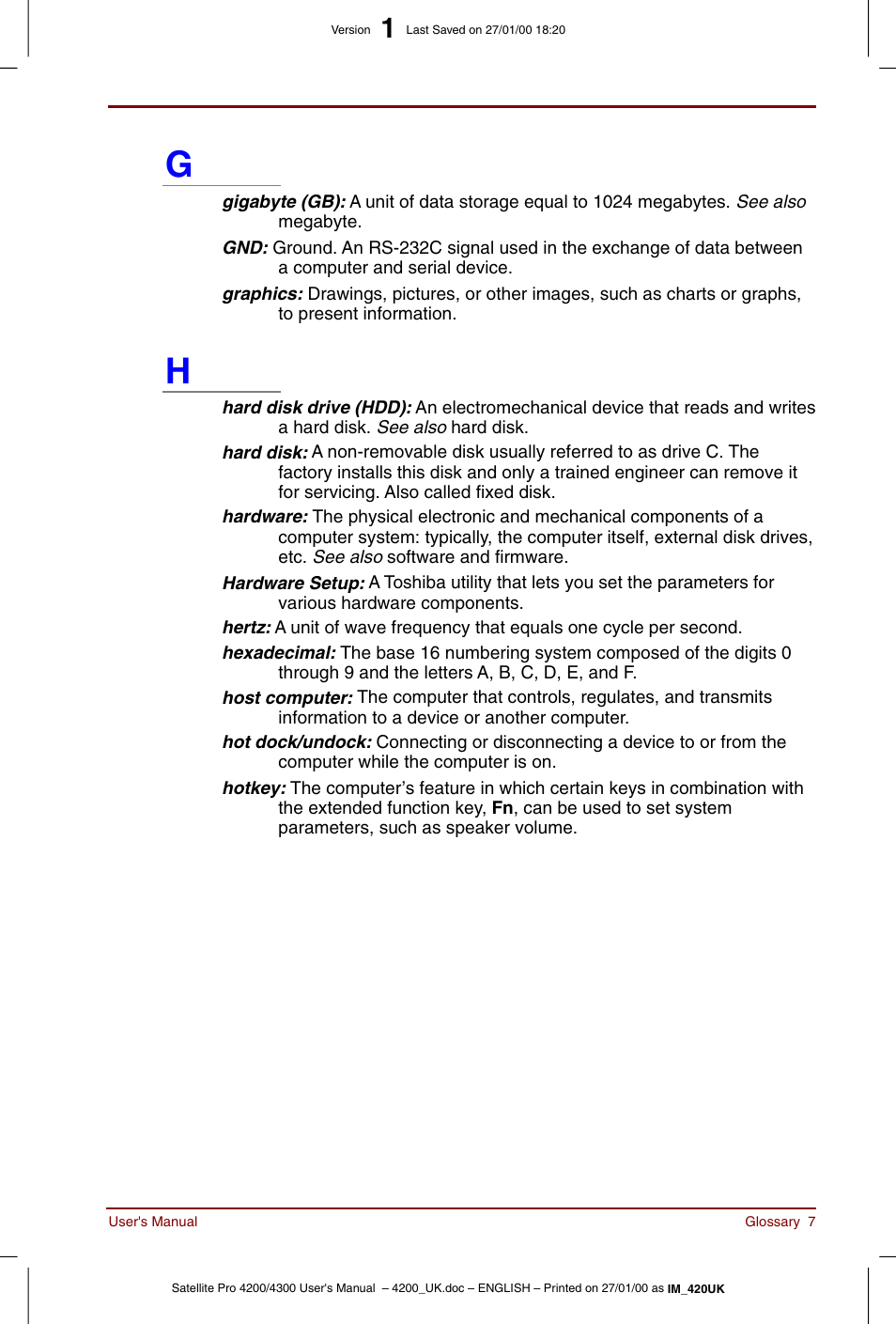 Toshiba Satellite Pro 4320 User Manual | Page 217 / 230