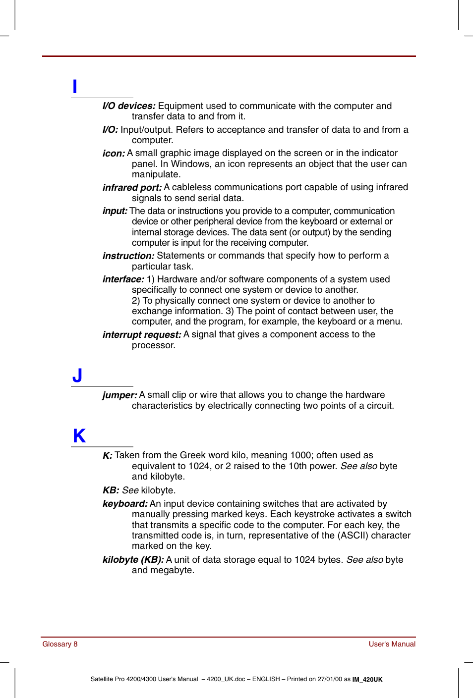 Toshiba Satellite Pro 4320 User Manual | Page 218 / 230