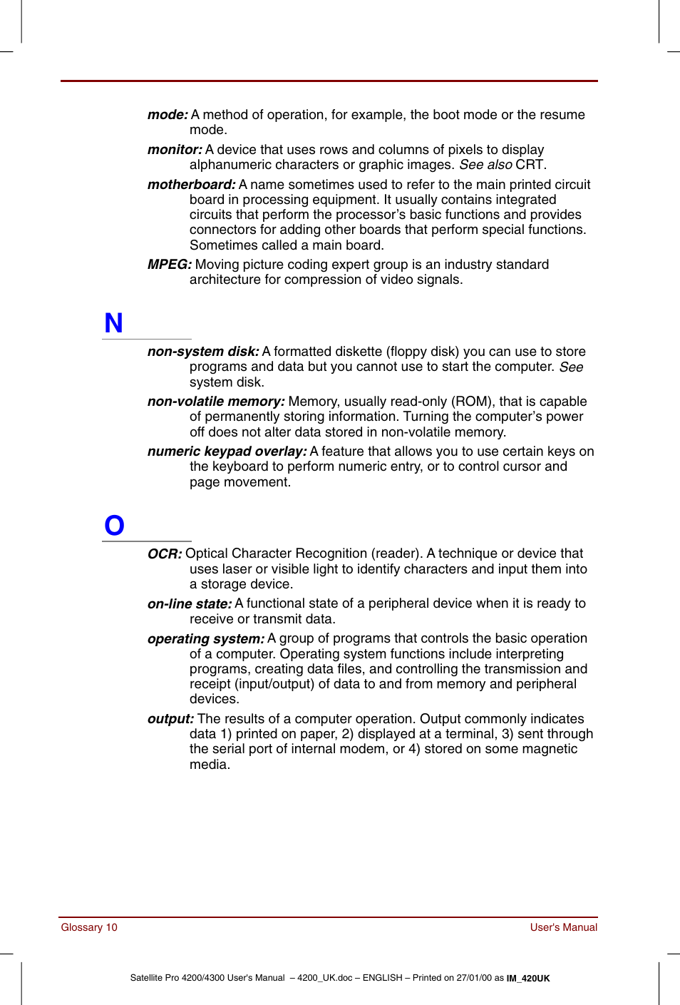 Toshiba Satellite Pro 4320 User Manual | Page 220 / 230