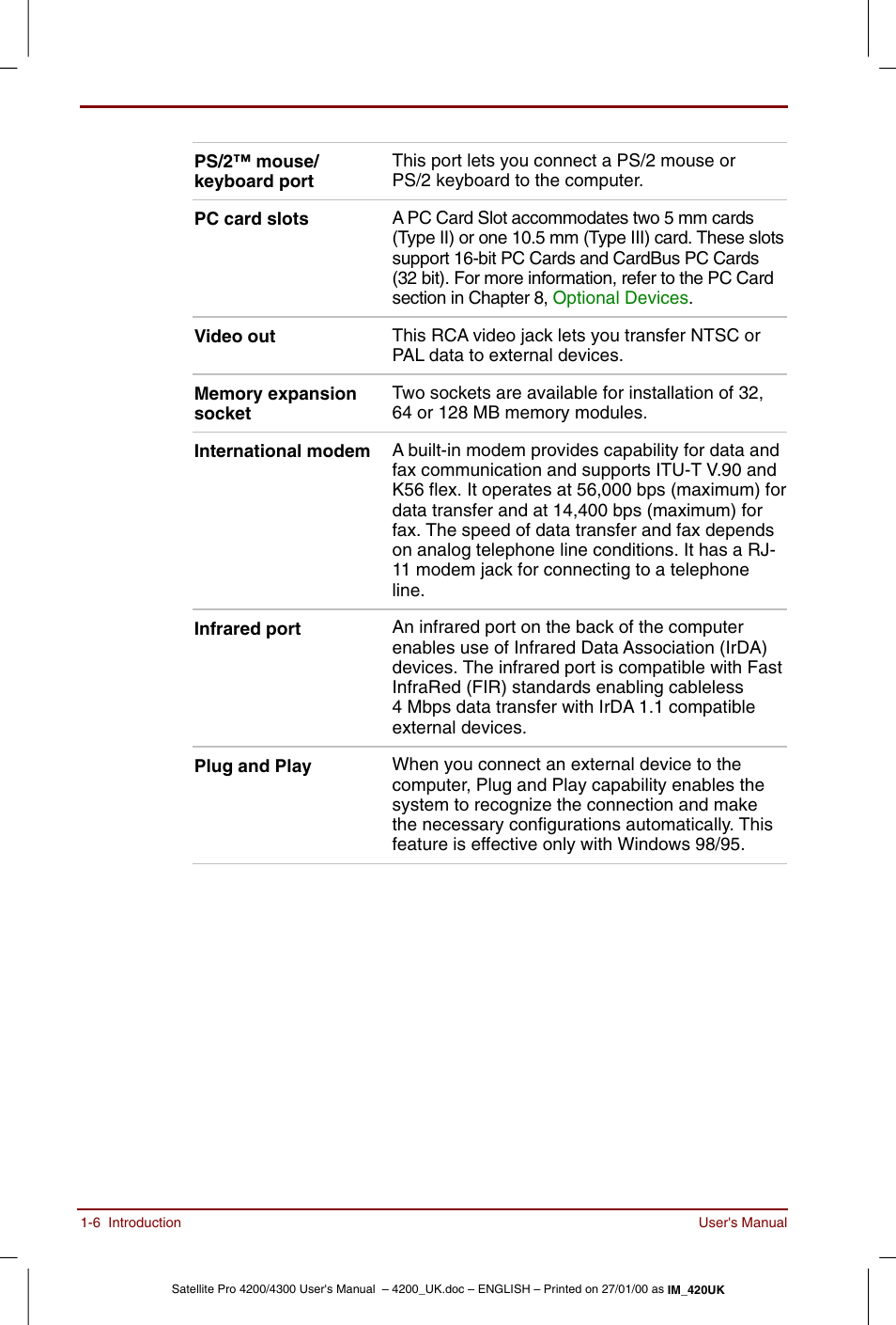 Toshiba Satellite Pro 4320 User Manual | Page 26 / 230