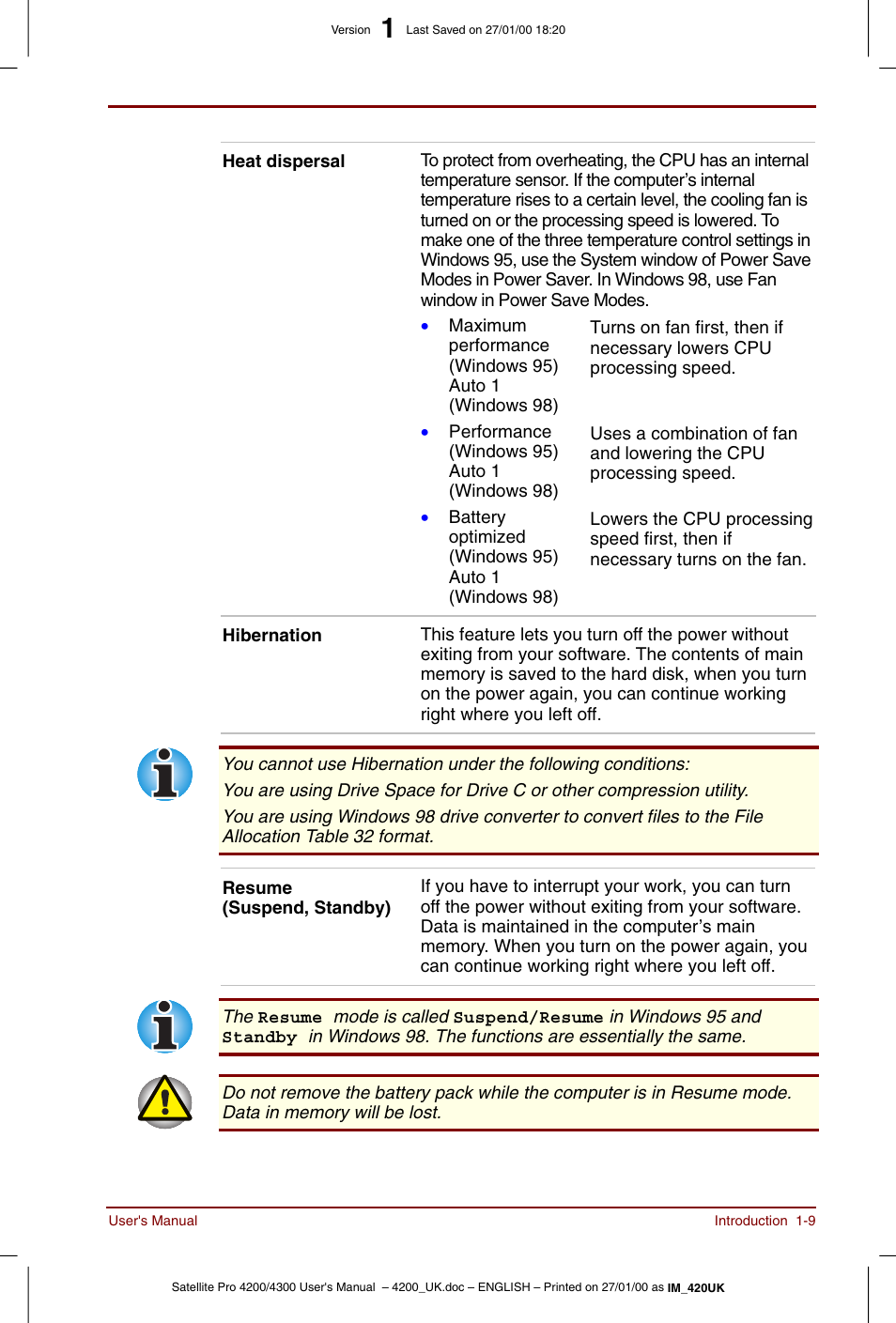 Toshiba Satellite Pro 4320 User Manual | Page 29 / 230