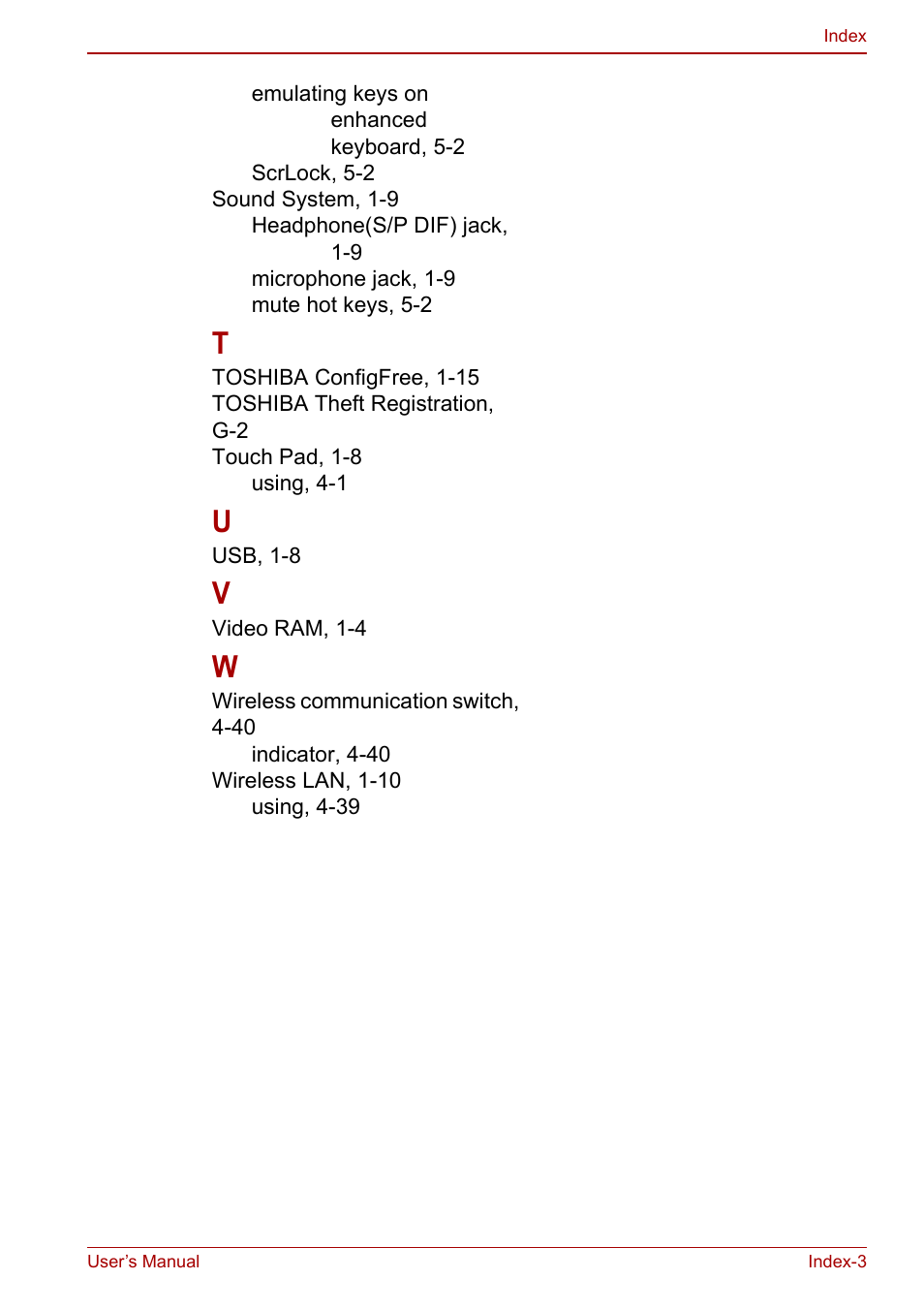 Toshiba Qosmio X500 User Manual | Page 213 / 213