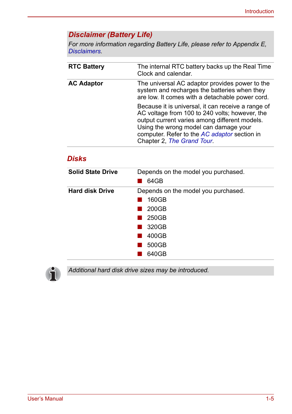 Toshiba Qosmio X500 User Manual | Page 29 / 213