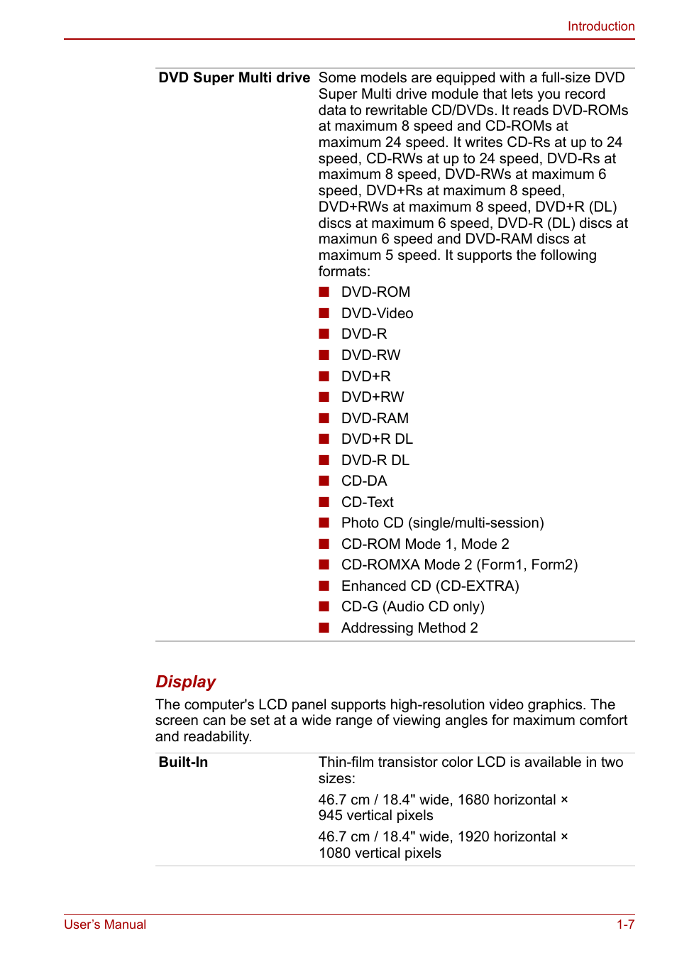 Toshiba Qosmio X500 User Manual | Page 31 / 213