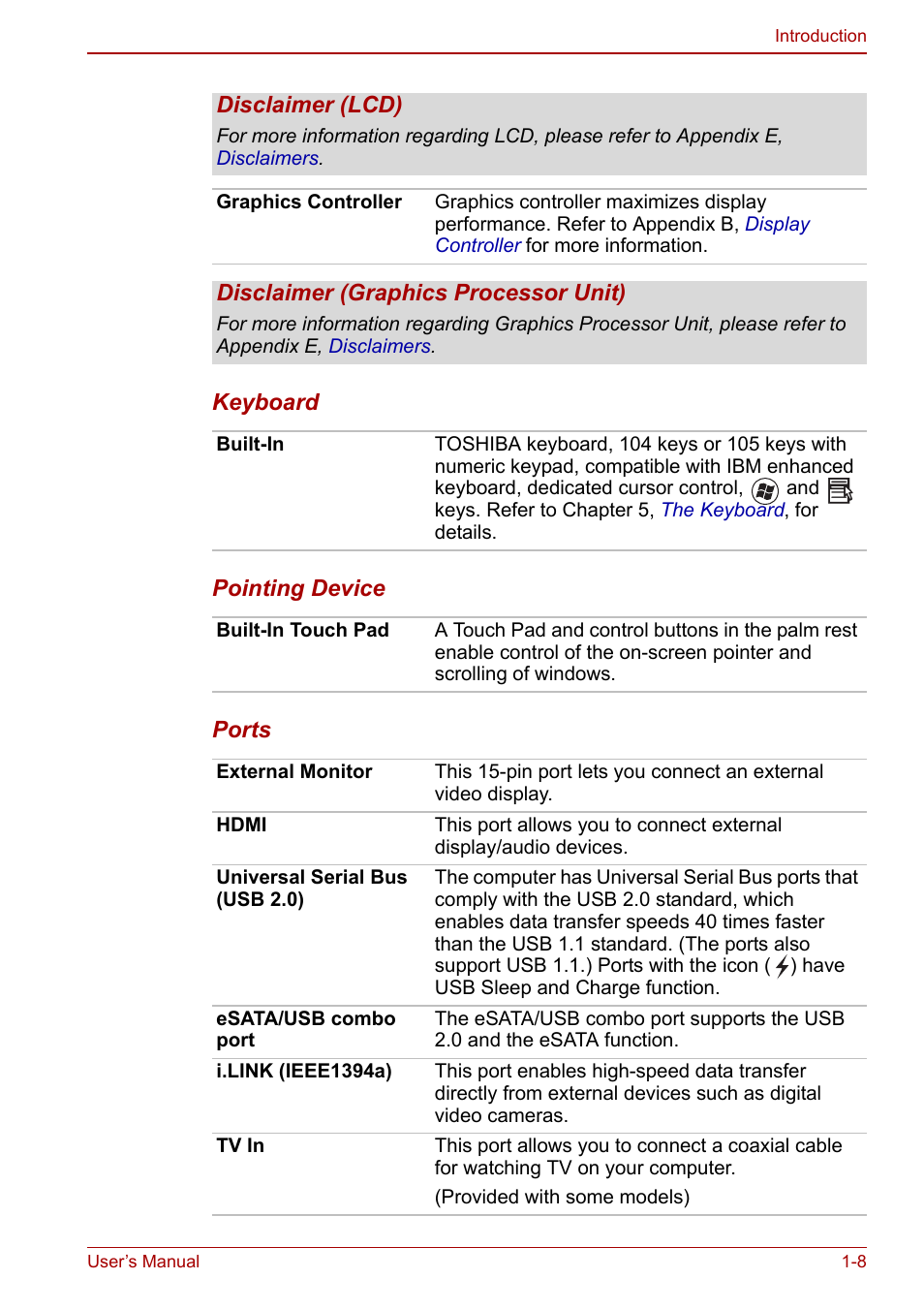 Toshiba Qosmio X500 User Manual | Page 32 / 213