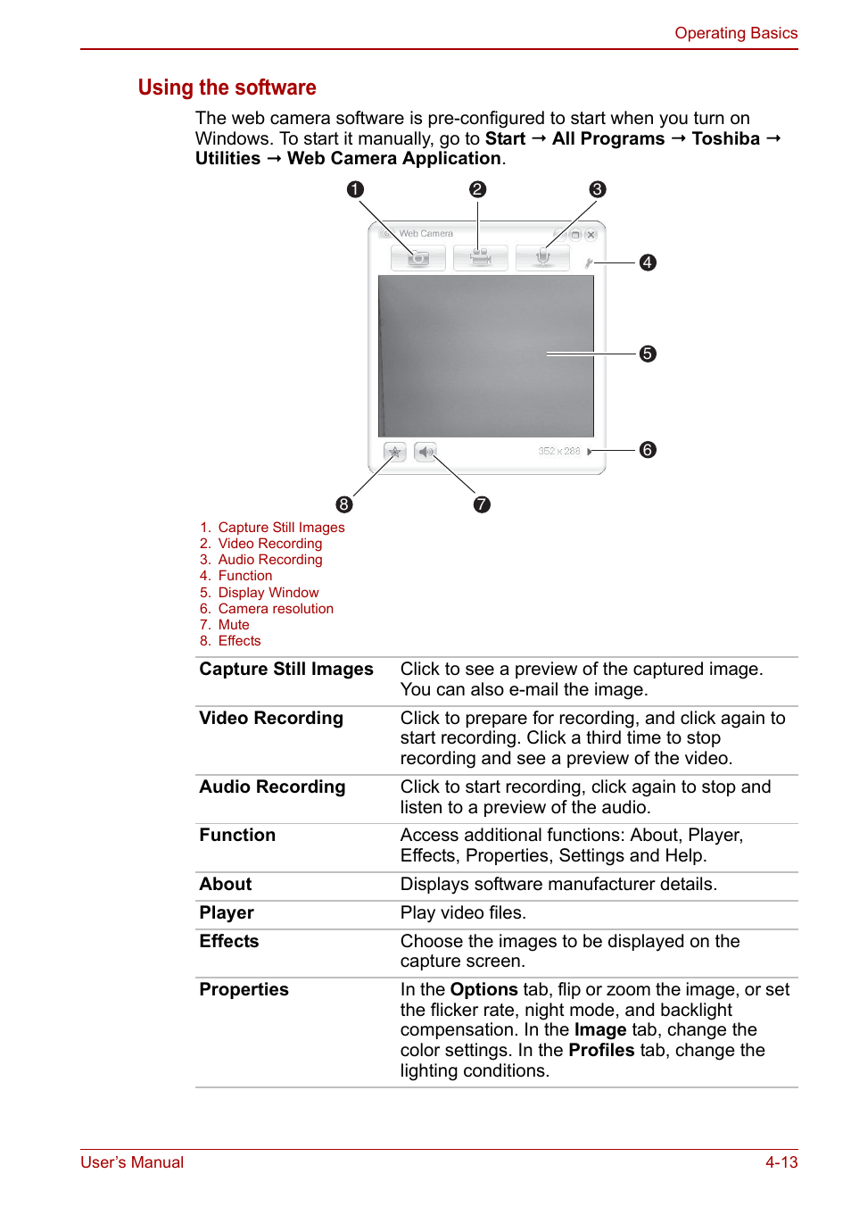 Using the software | Toshiba Qosmio X500 User Manual | Page 92 / 213