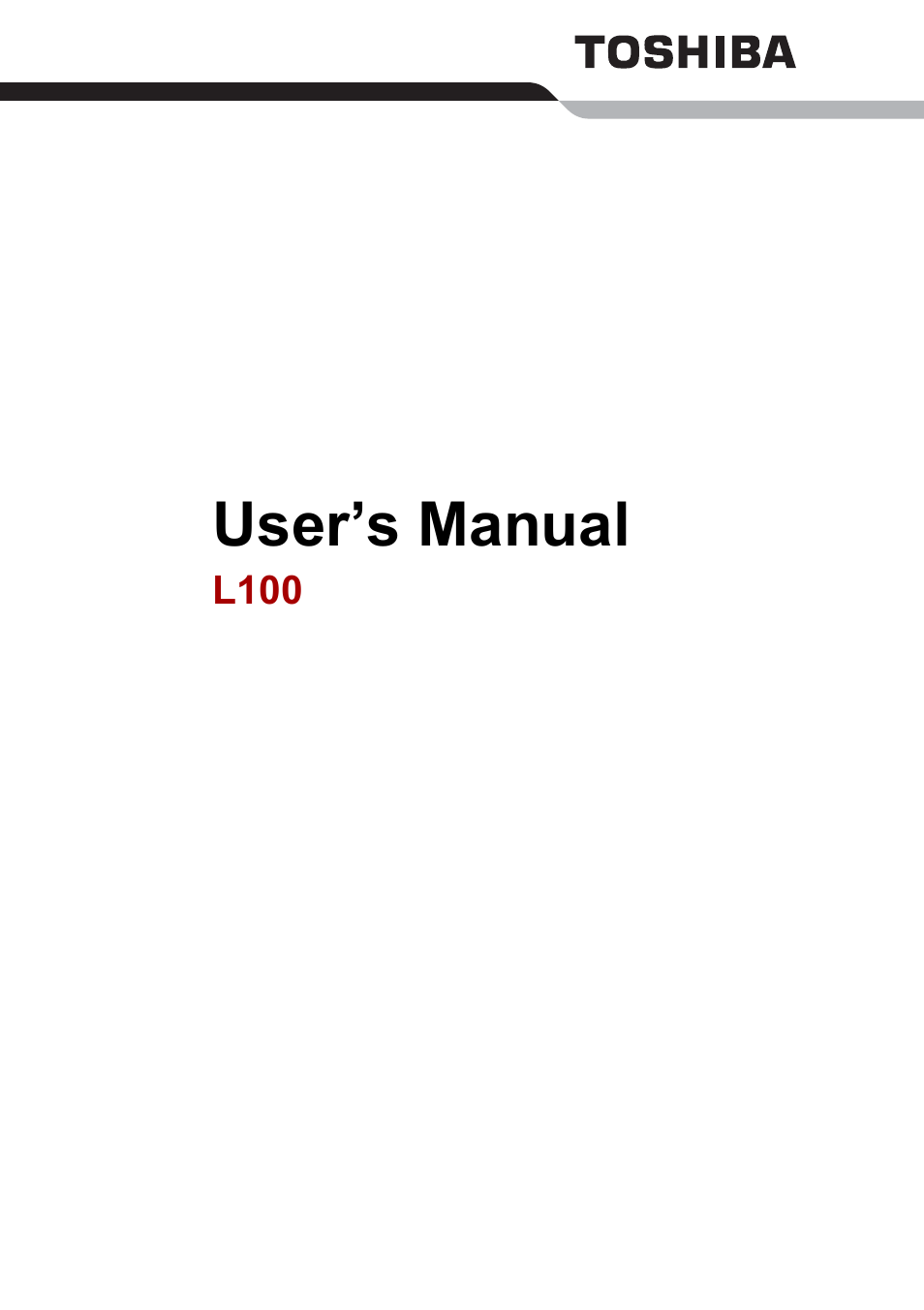 Toshiba Satellite Pro L100 (PSLA1) User Manual | 186 pages