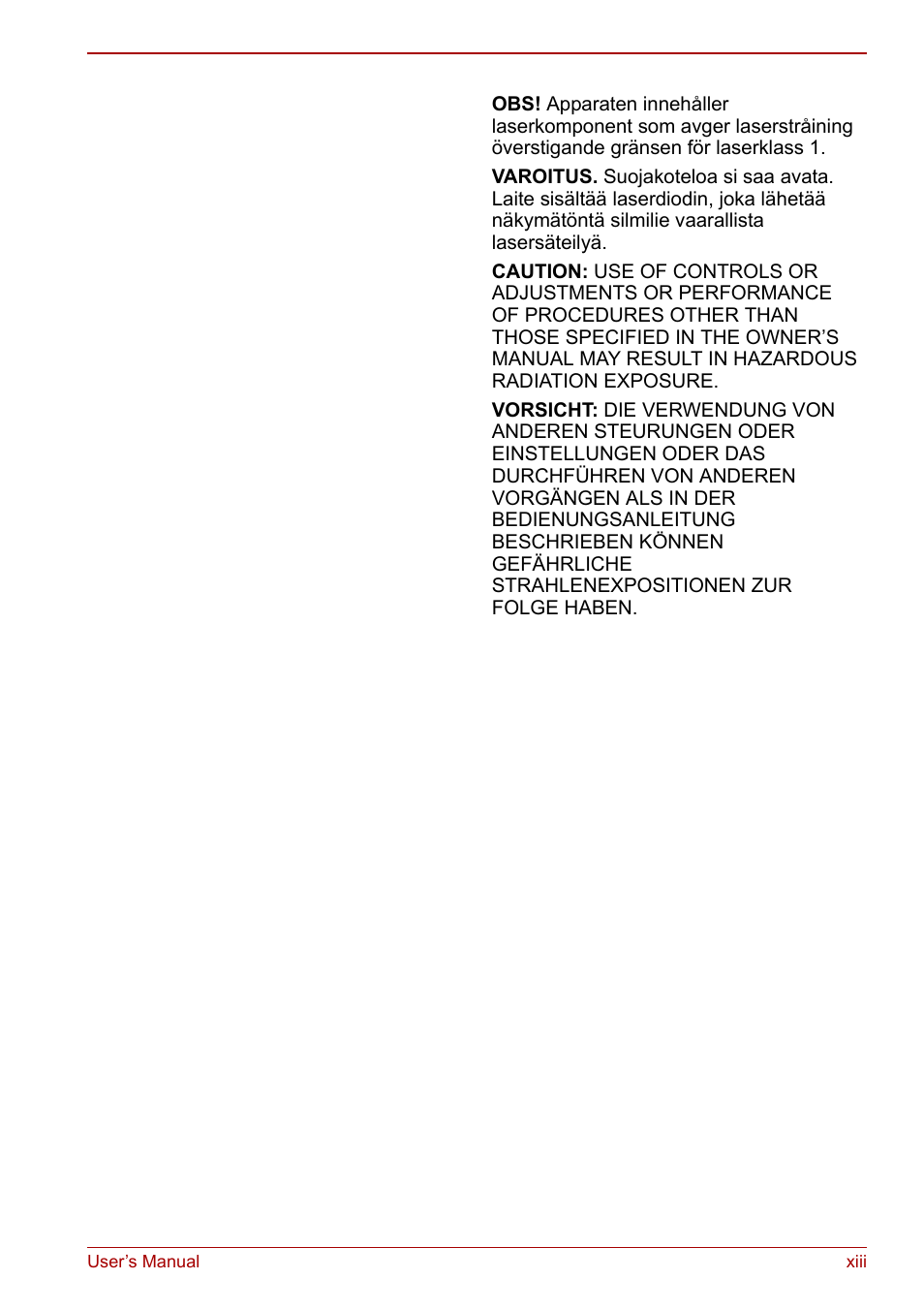 Toshiba Satellite Pro L100 (PSLA1) User Manual | Page 13 / 186