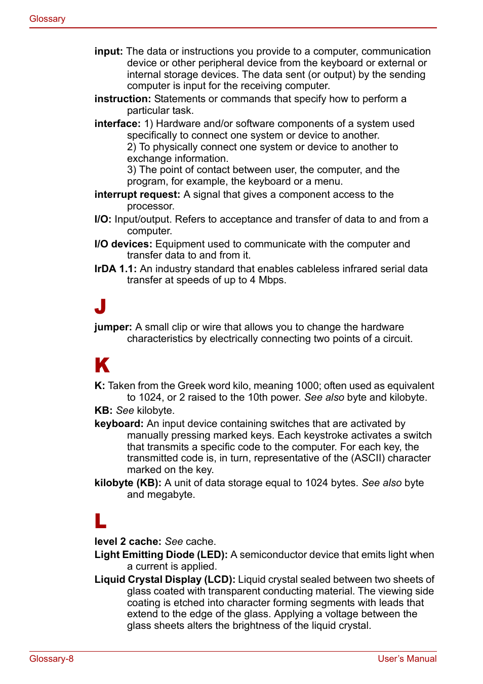 Toshiba Satellite Pro L100 (PSLA1) User Manual | Page 178 / 186