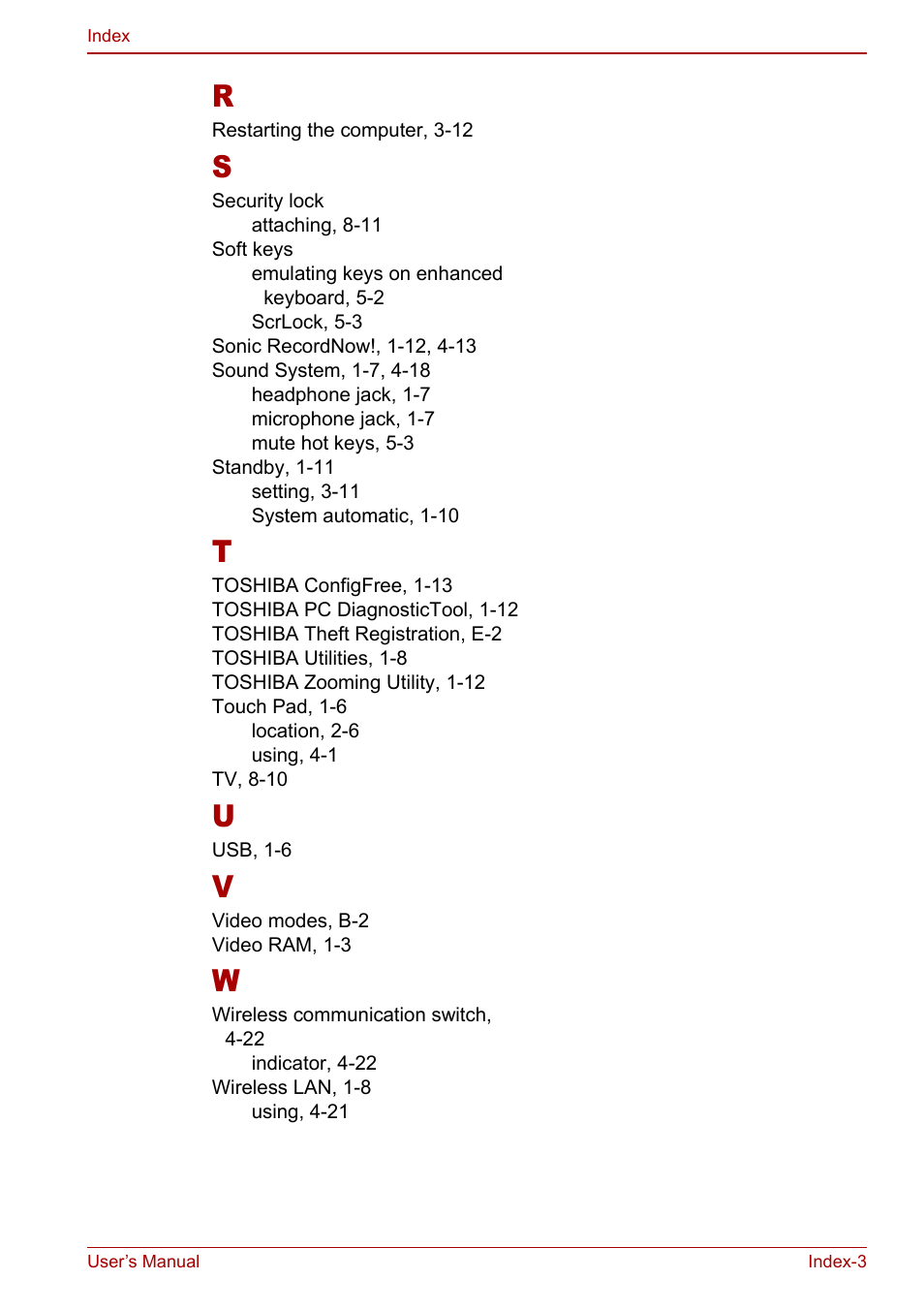 Toshiba Satellite Pro L100 (PSLA1) User Manual | Page 185 / 186