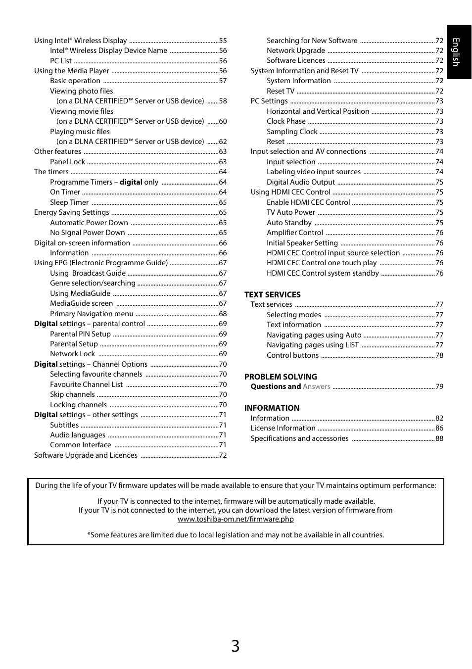 Toshiba RL958 User Manual | Page 3 / 88