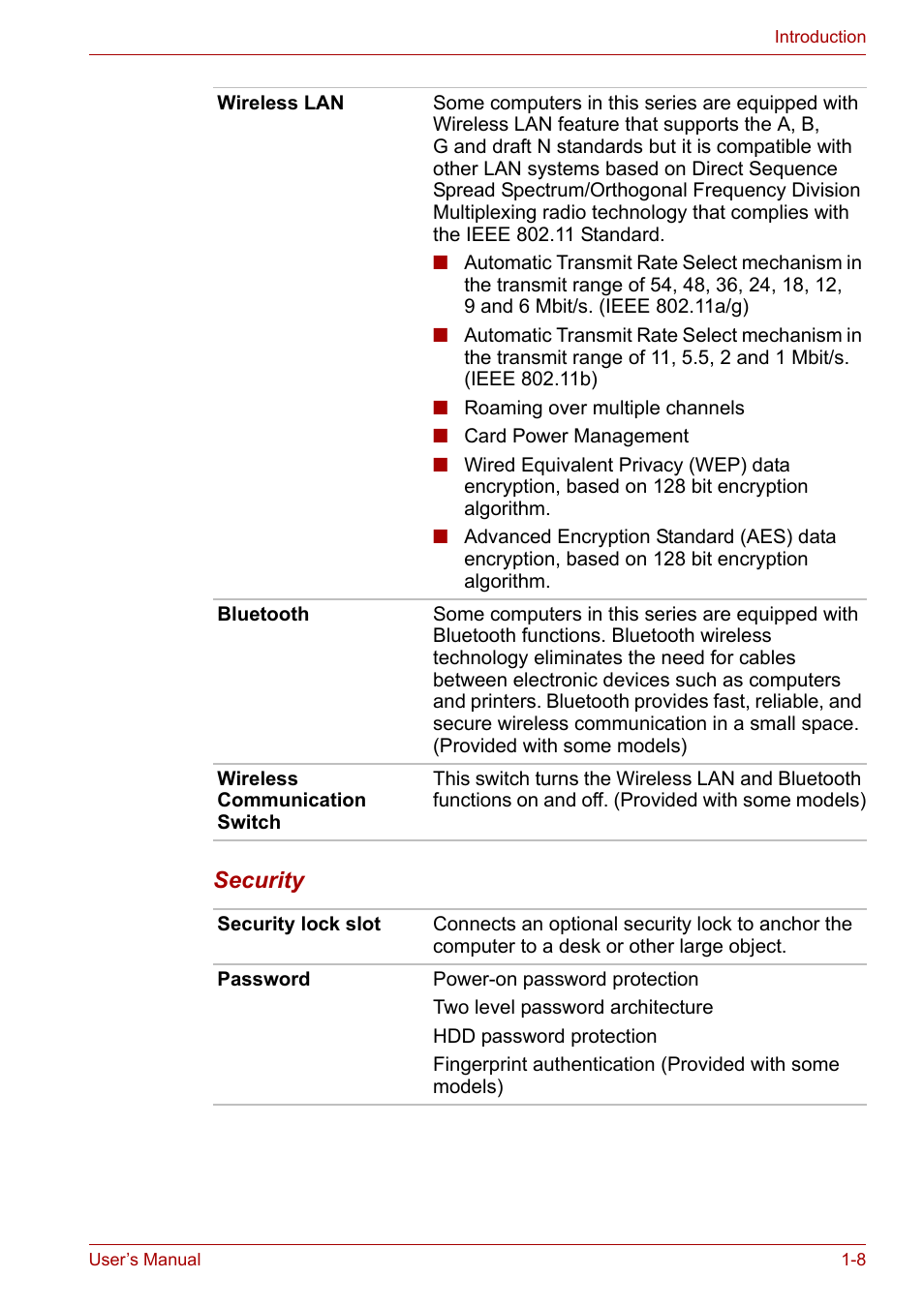 Toshiba Portege M800 User Manual | Page 26 / 177