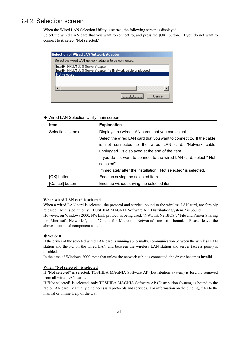 Selection screen, 2 selection screen | Toshiba Magnia Z300 User Manual | Page 62 / 109