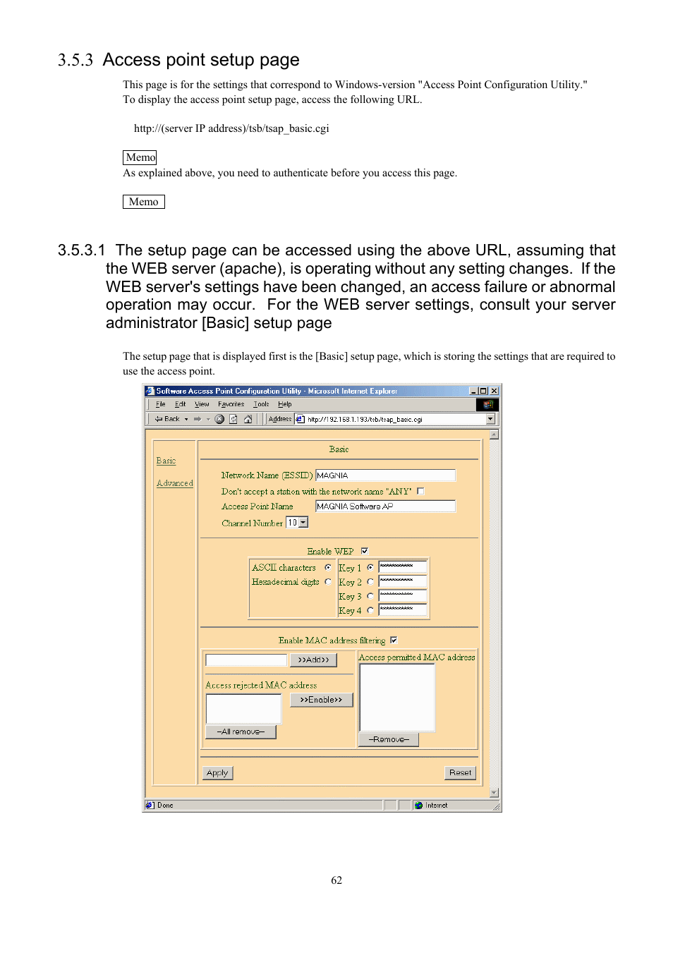 3 access point setup page | Toshiba Magnia Z300 User Manual | Page 70 / 109