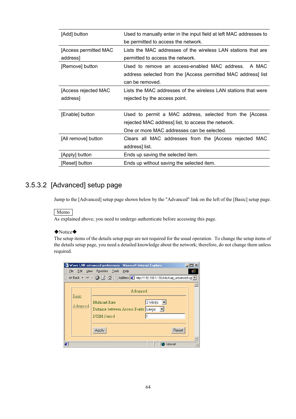 2 [advanced] setup page | Toshiba Magnia Z300 User Manual | Page 72 / 109