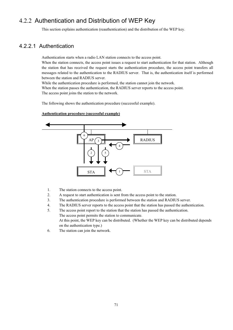 Authentication and distribution of wep key, Authentication, 2 authentication and distribution of wep key | 1 authentication | Toshiba Magnia Z300 User Manual | Page 79 / 109