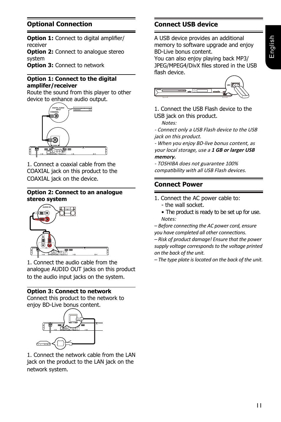 Toshiba BDX3100 User Manual | Page 11 / 46
