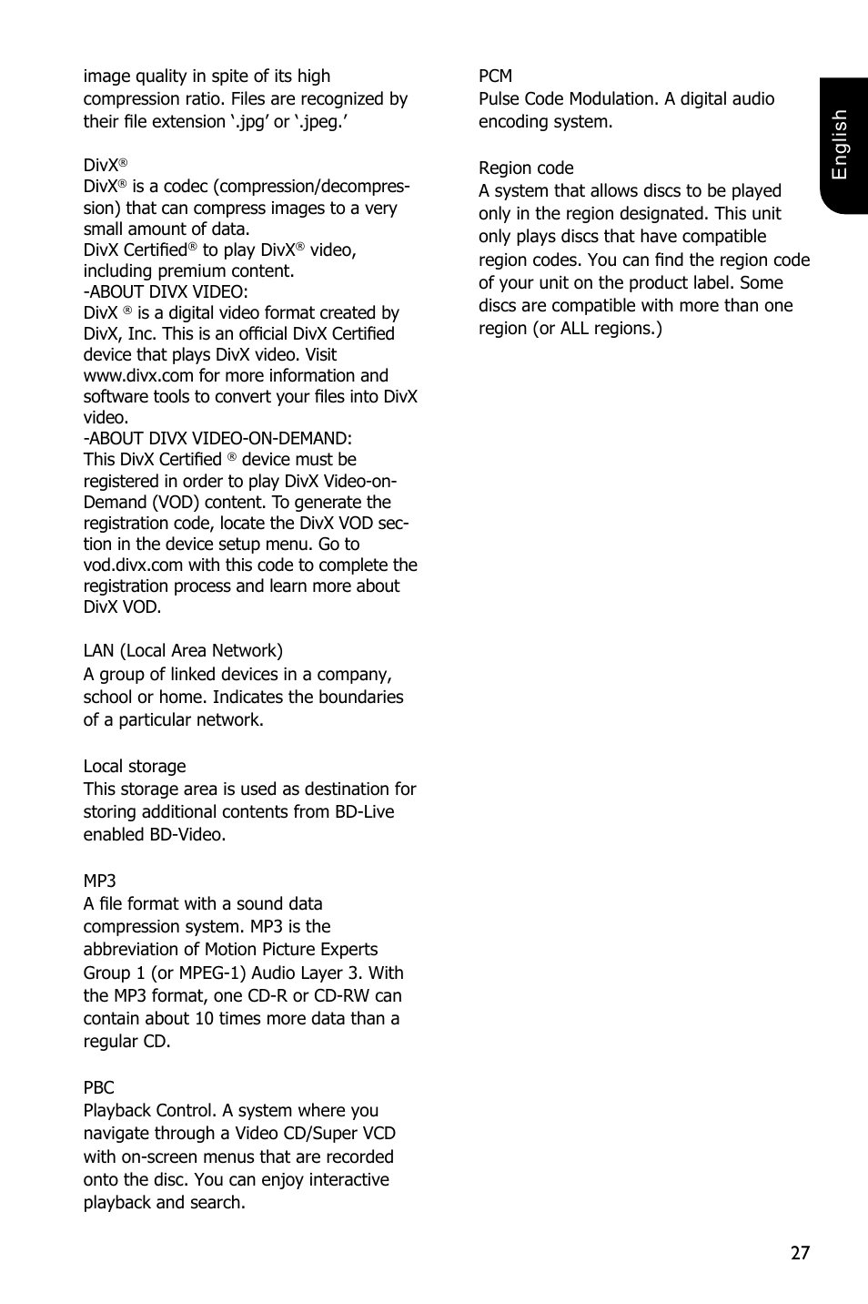 Toshiba BDX3100 User Manual | Page 27 / 46