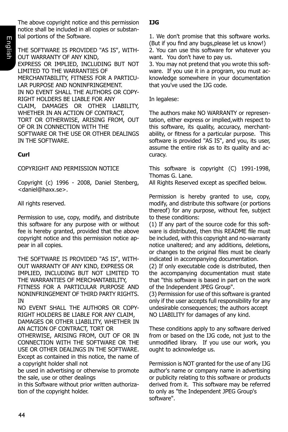 Toshiba BDX3100 User Manual | Page 44 / 46