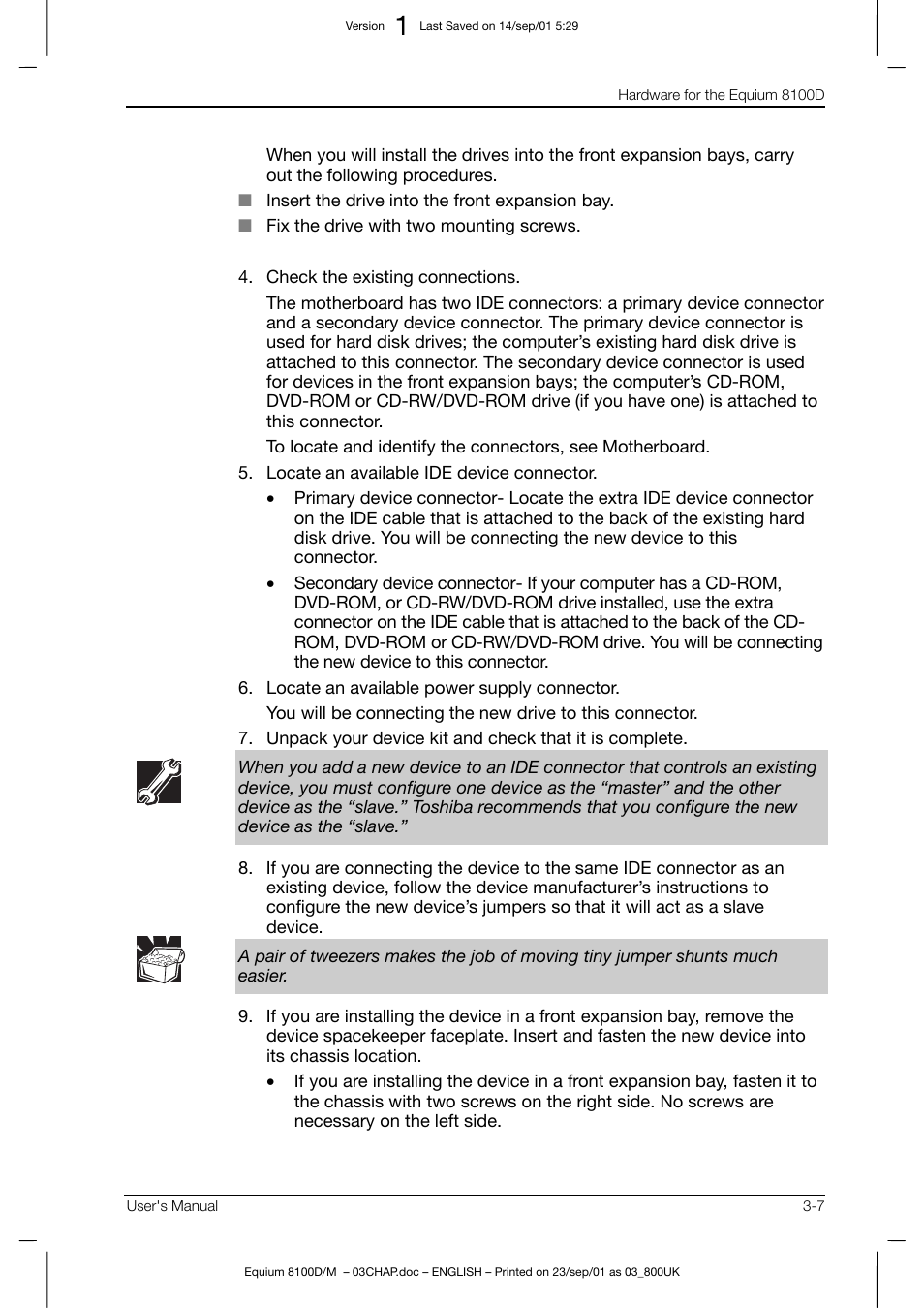 Toshiba Equium 8100 User Manual | Page 52 / 95