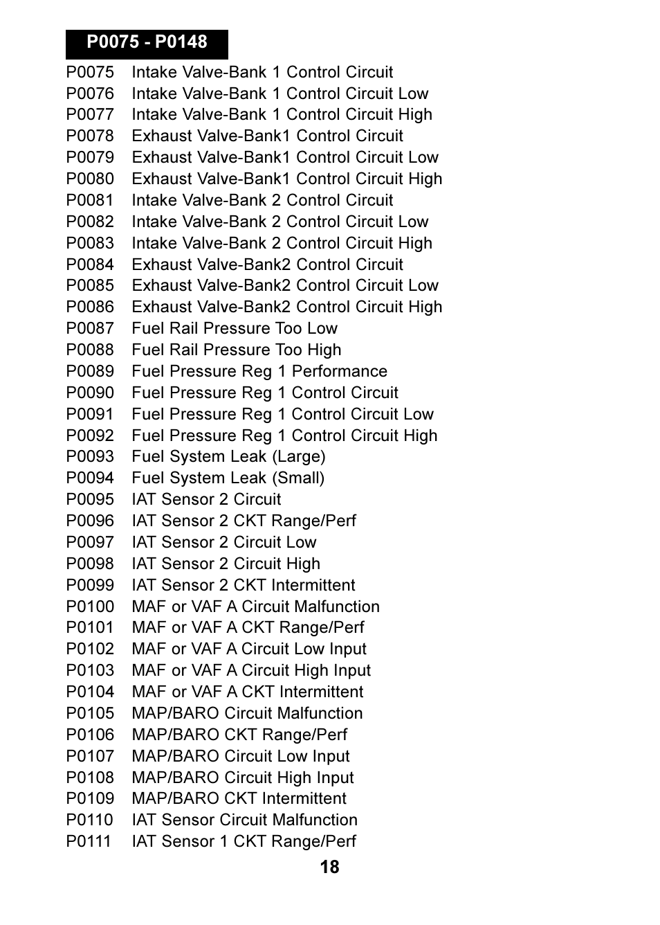 Actron OBD II POCKETSCAN CP9125 User Manual | Page 18 / 44