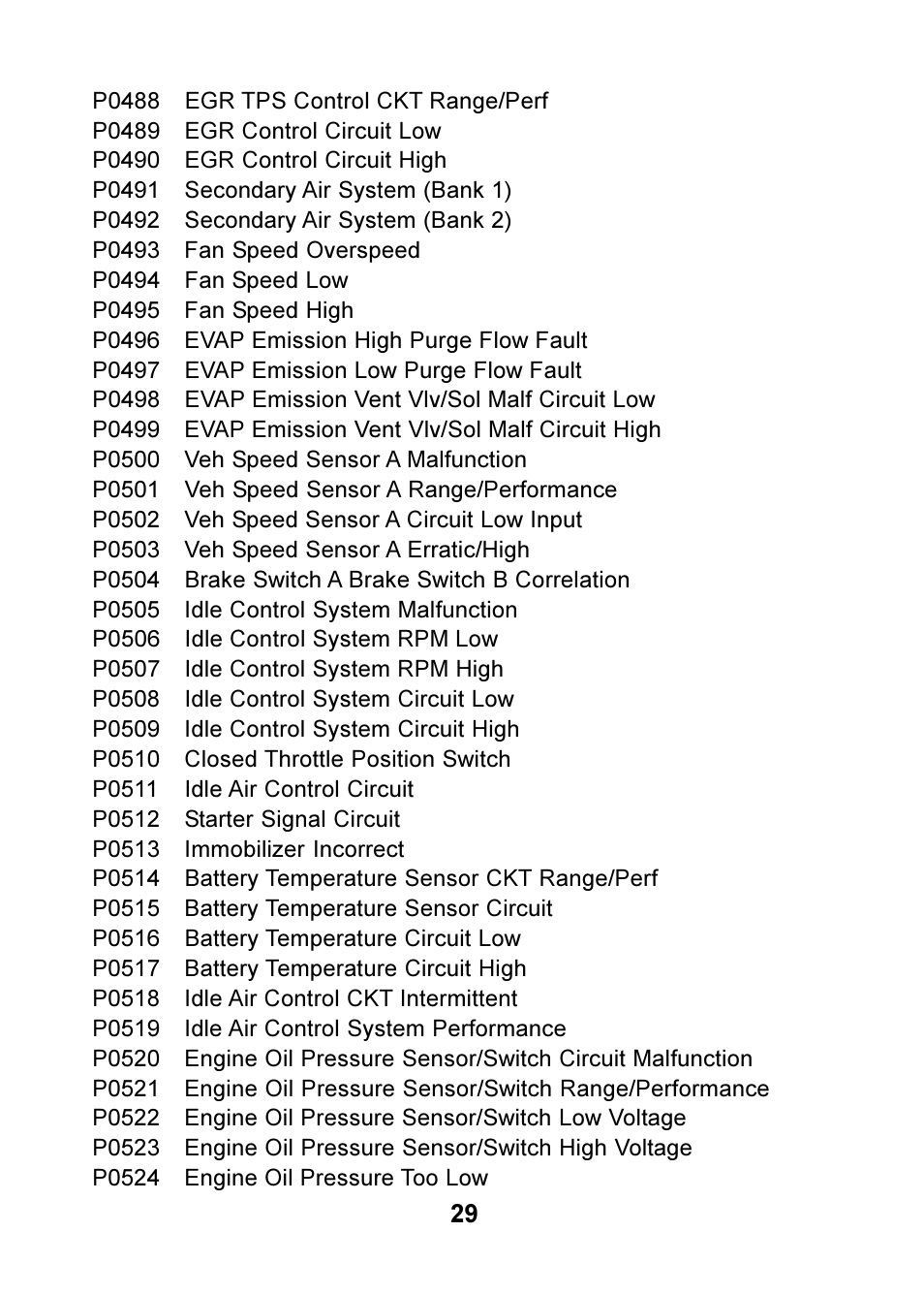 Actron OBD II POCKETSCAN CP9125 User Manual | Page 29 / 44