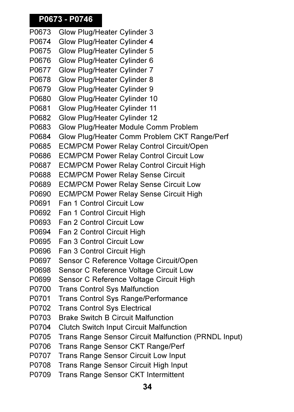 Actron OBD II POCKETSCAN CP9125 User Manual | Page 34 / 44