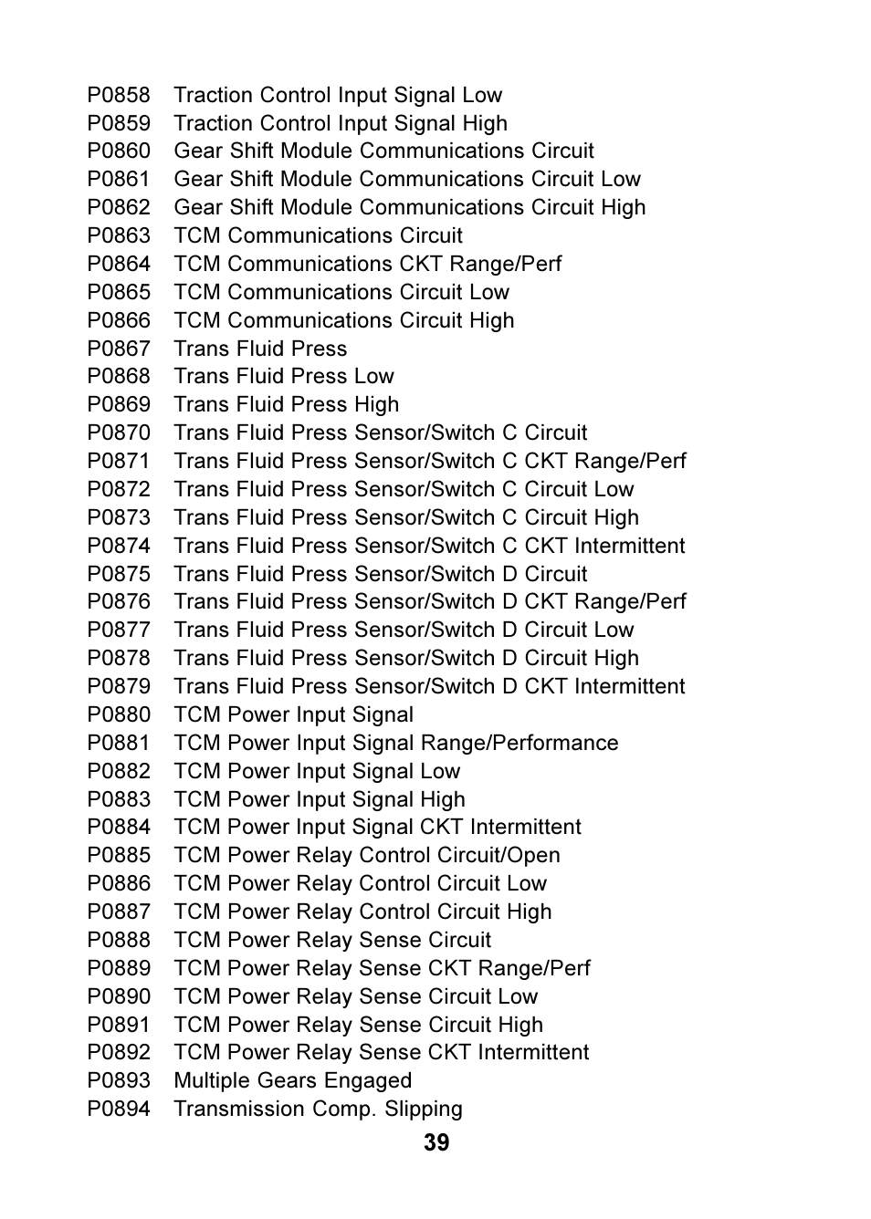 Actron OBD II POCKETSCAN CP9125 User Manual | Page 39 / 44