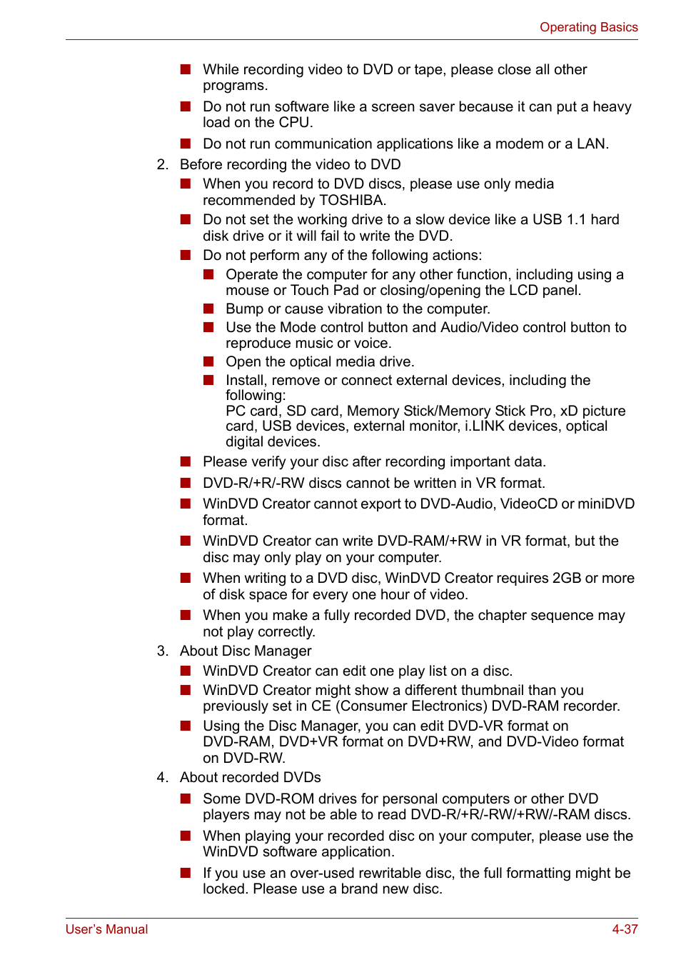 Toshiba PORTEGE M400 User Manual | Page 105 / 255