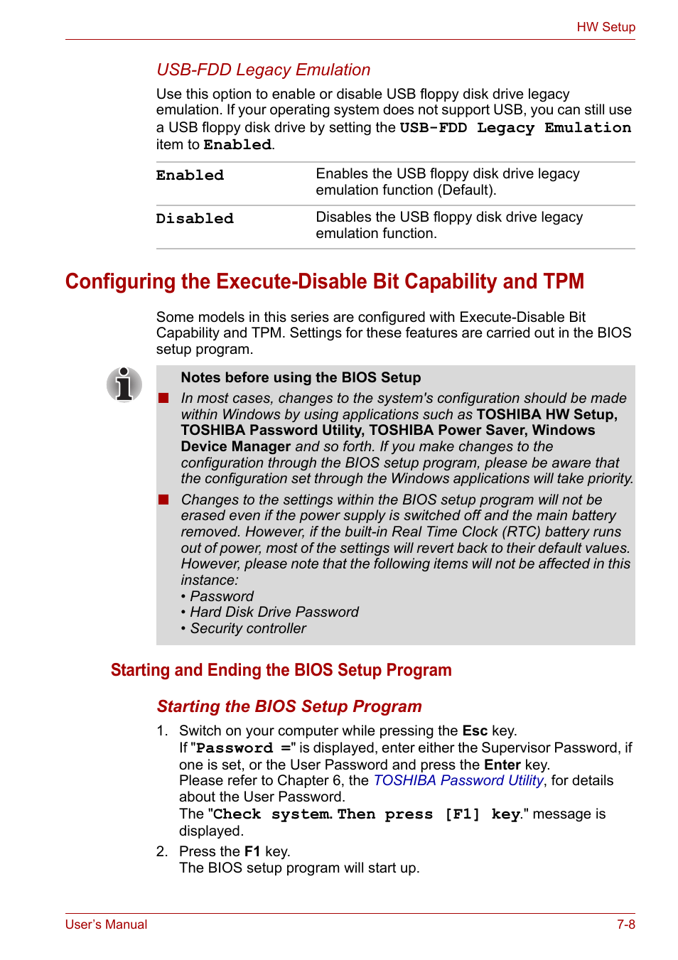 Starting and ending the bios setup program | Toshiba PORTEGE M400 User Manual | Page 158 / 255