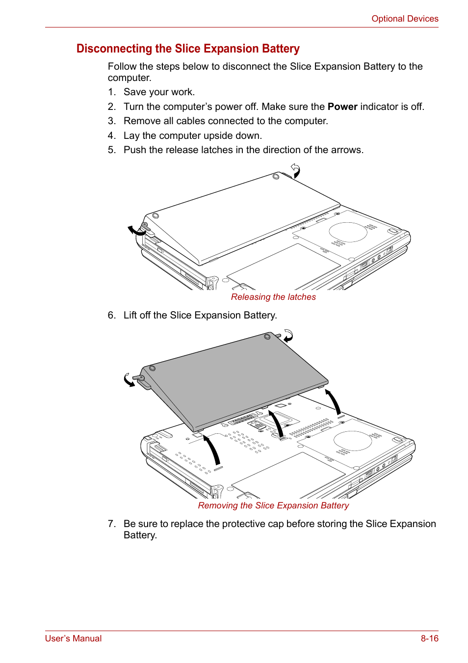 Disconnecting the slice expansion battery | Toshiba PORTEGE M400 User Manual | Page 177 / 255