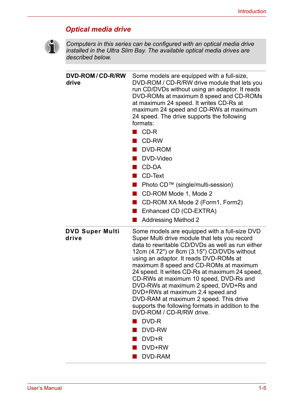 Toshiba PORTEGE M400 User Manual | Page 21 / 255