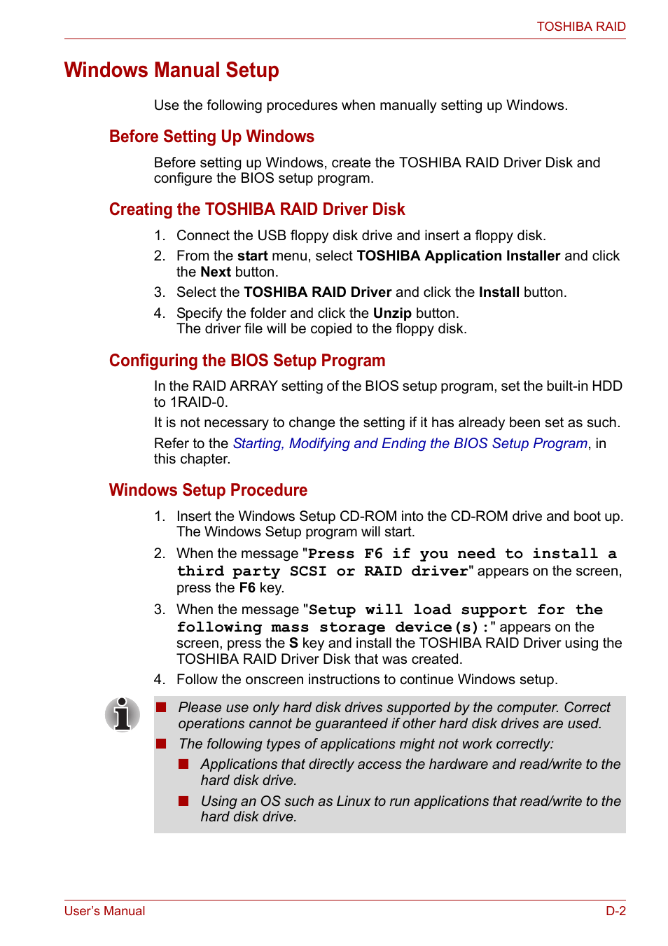 Windows manual setup | Toshiba PORTEGE M400 User Manual | Page 226 / 255