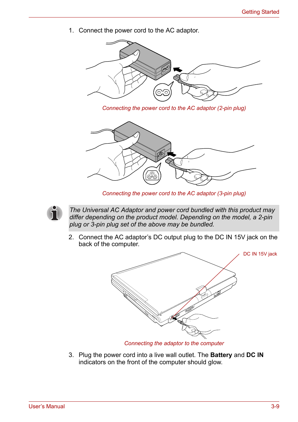 Toshiba PORTEGE M400 User Manual | Page 61 / 255