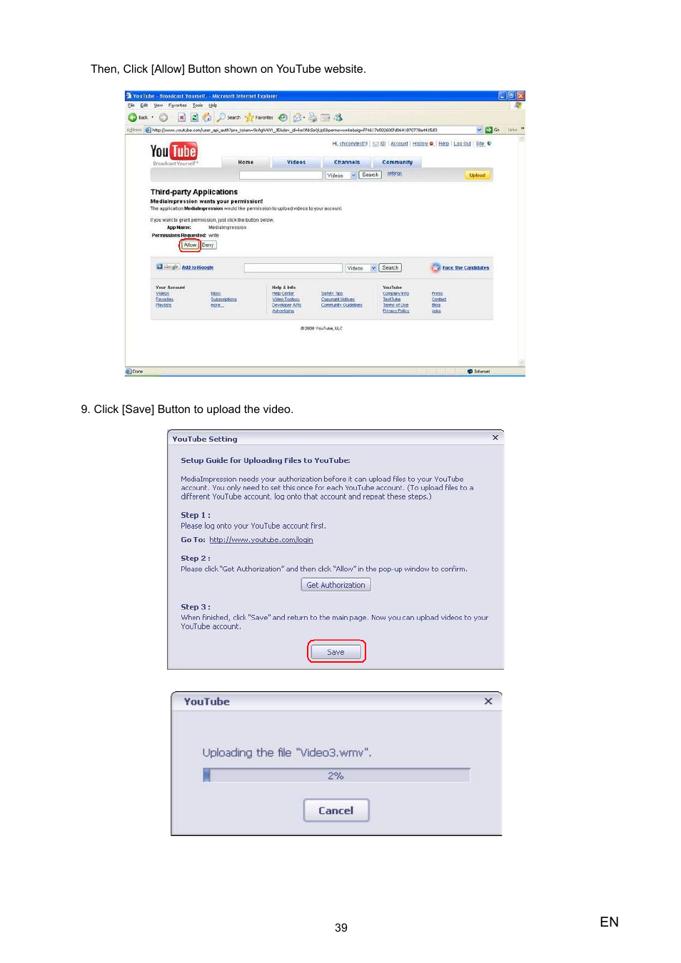 Toshiba Camileo H20 User Manual | Page 41 / 47