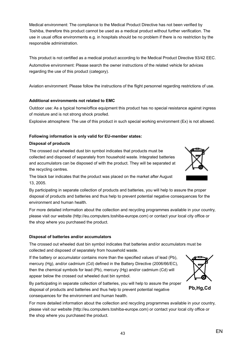 Toshiba Camileo H20 User Manual | Page 45 / 47