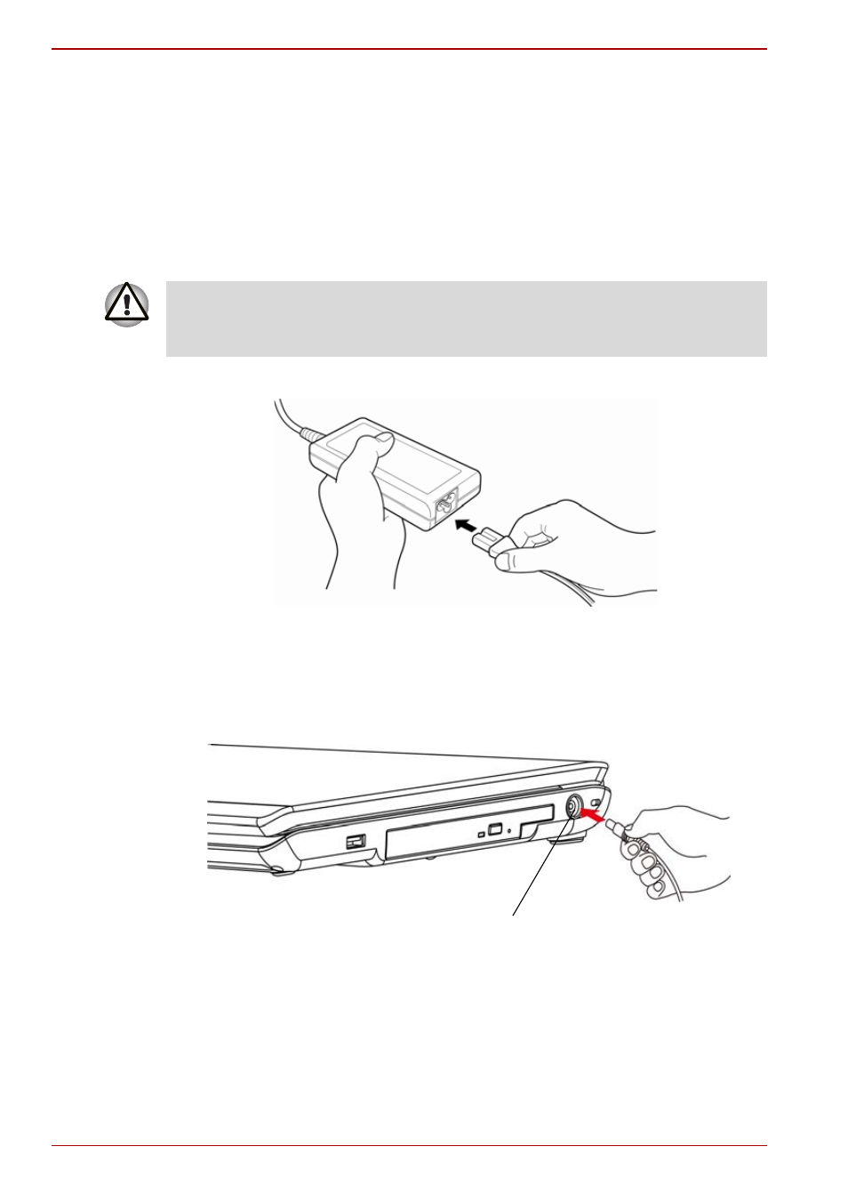 Connecting the ac adaptor, Connecting the ac adaptor -2 | Toshiba Satellite Pro L300 User Manual | Page 48 / 174